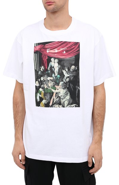 Хлопковая футболка OFF-WHITE, арт. 0MAA038E20JER0050110, фото 3