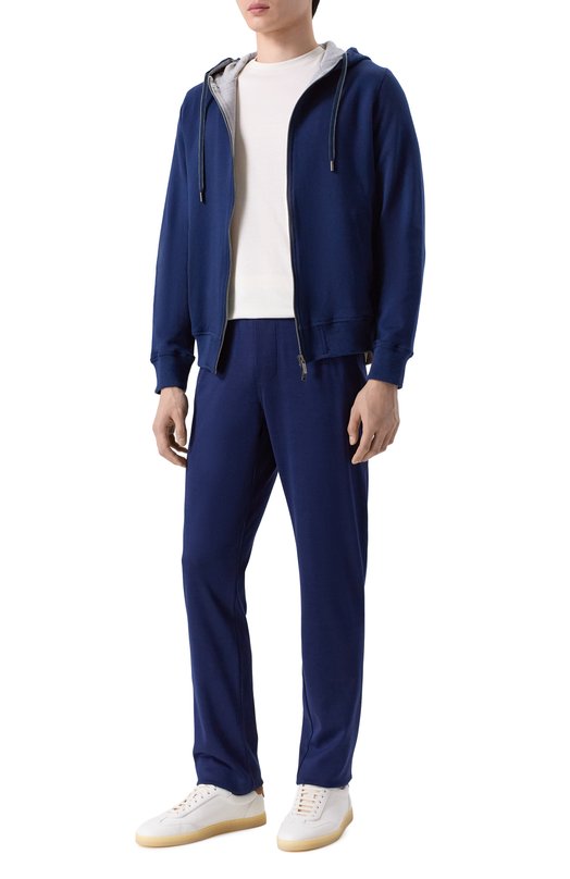 Брюки из хлопка и шелка MVST 13M710/B000/MUST Синий  13M710/B000/MUST Фото 2