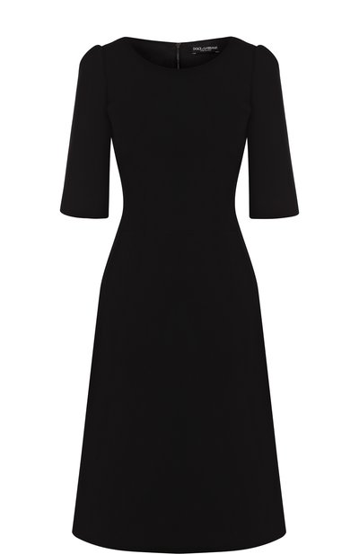 Однотонное приталенное платье-миди с коротким рукавом DOLCE & GABBANA, арт. F68A2Z/FU2TZ, фото 1