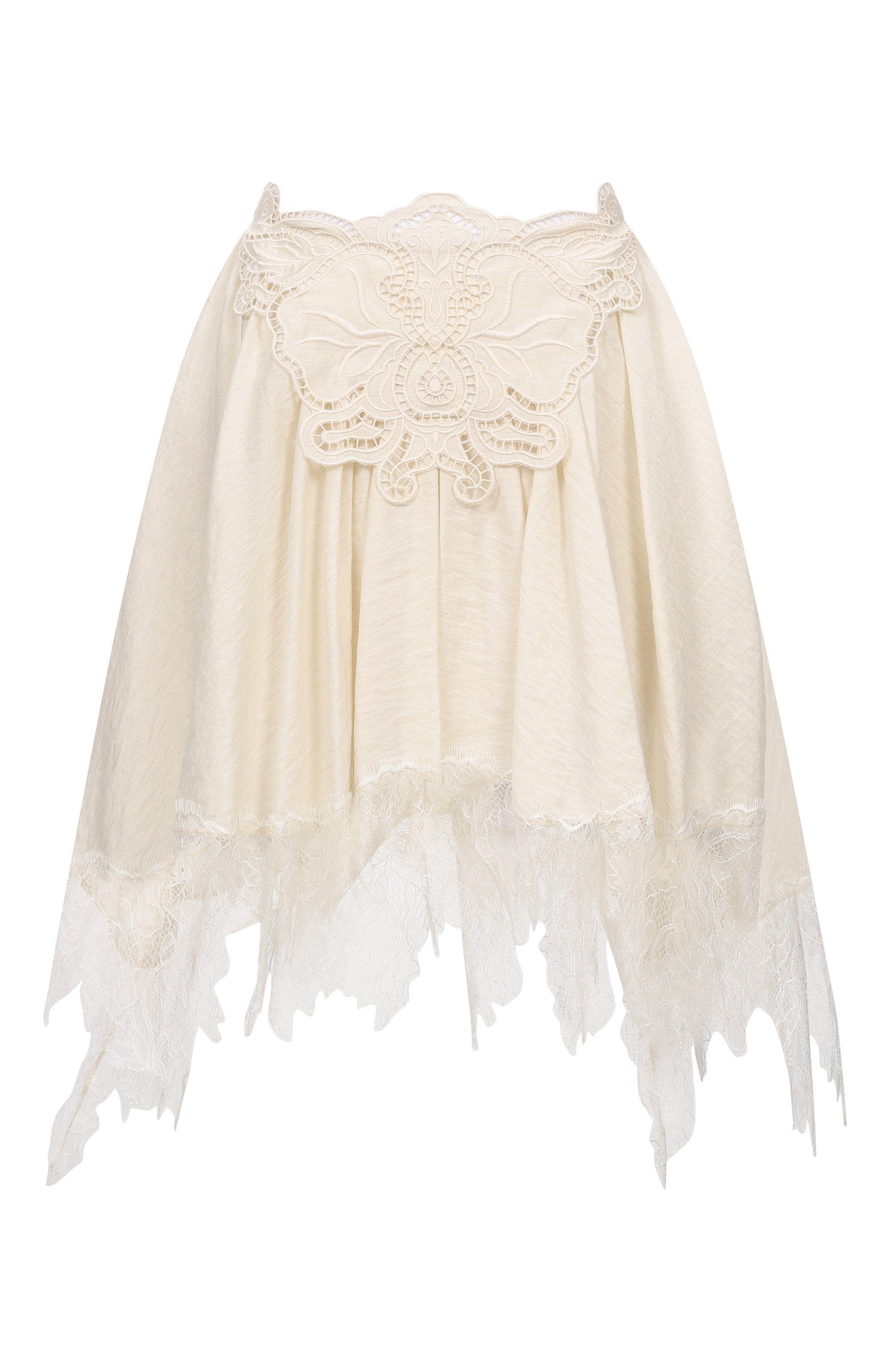 Юбка из вискозы BLUMARINE кремового цвета по цене 84950 руб., арт. 4G120A/T19074, фото 1 Юбка из вискозы BLUMARINE, арт. 4G120A/T19074, фото 1
