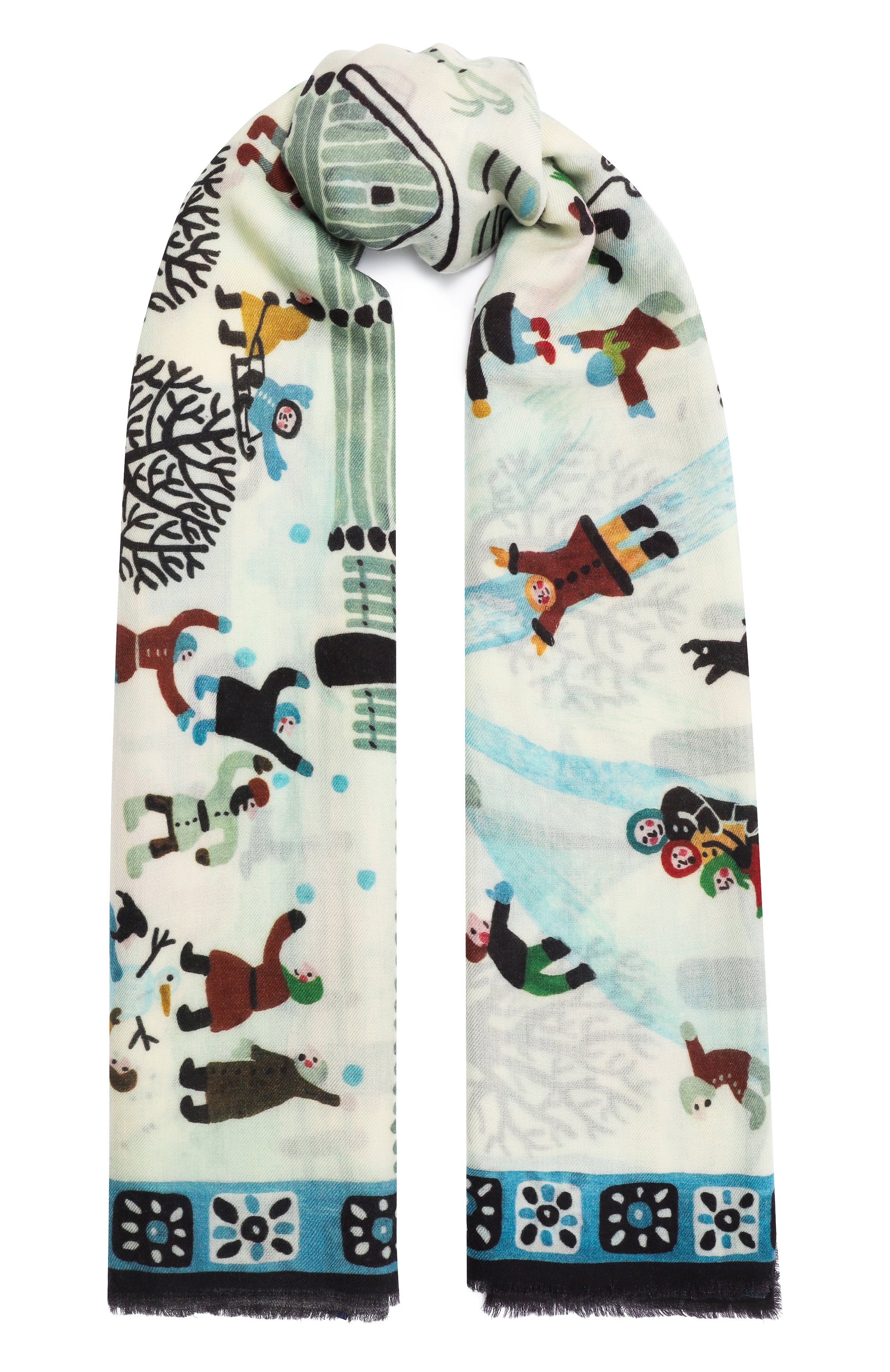 Кашемировая шаль зимняя деревня GOURJI, арт. 91233517/6144114, фото 1