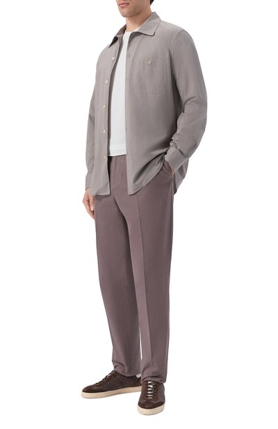 Мужская хлопковая рубашка BRUNELLO CUCINELLI, арт. MA6740658