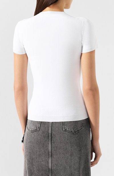 Топ из вискозы OFF-WHITE белого цвета по цене 32400 руб., арт. 0WHE001R19C980530110, фото 4 Топ из вискозы OFF-WHITE, арт. 0WHE001R19C980530110, фото 4