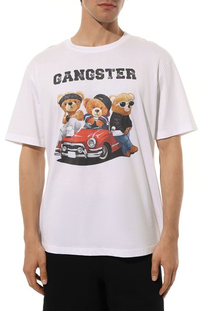 Хлопковая футболка BISIBIGLIO, арт. GANGSTER TEDDYS, фото 3