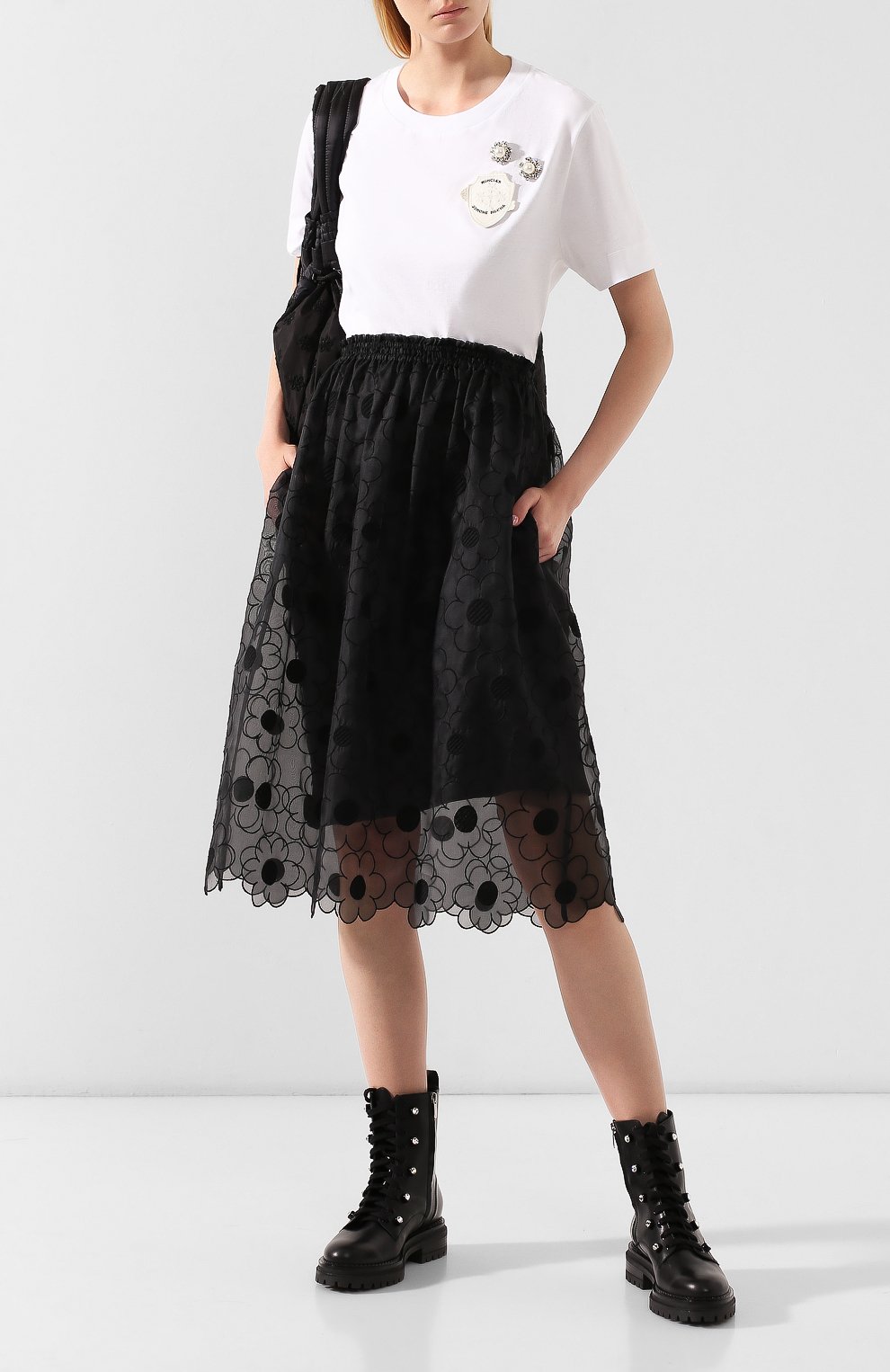 Юбка 4 moncler simone rocha MONCLER GENIUS черного цвета по цене 59950 руб., арт. E2-09W-25403-00-54ADZ, фото 2 Юбка 4 moncler simone rocha MONCLER GENIUS, арт. E2-09W-25403-00-54ADZ, фото 2