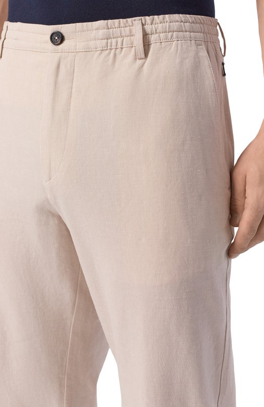 Брюки изо льна и вискозы Bogner 18671270 Бежевый  18671270 Фото 5