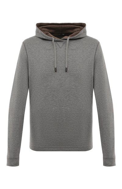 Мужской худи из хлопка и кашемира CAPOBIANCO, арт. 17M433.LB00.