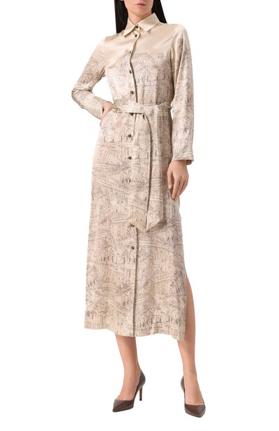 Шелковое платье KITON, арт. D58357K0561E06, фото 3