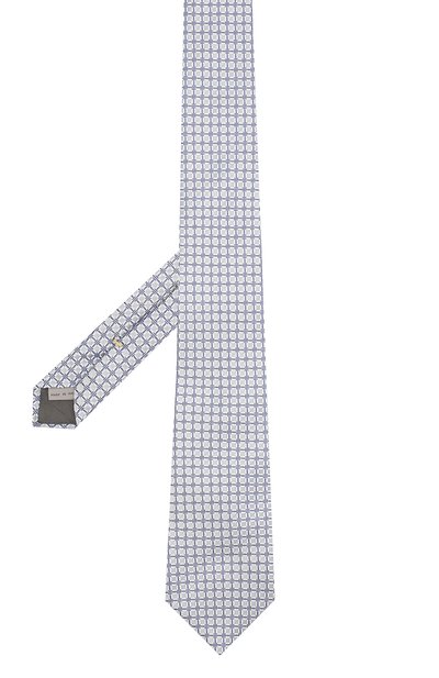 Шелковый галстук CANALI светло-серого цвета по цене 13250 руб., арт. 18/HJ02098, фото 2 Шелковый галстук CANALI, арт. 18/HJ02098, фото 2