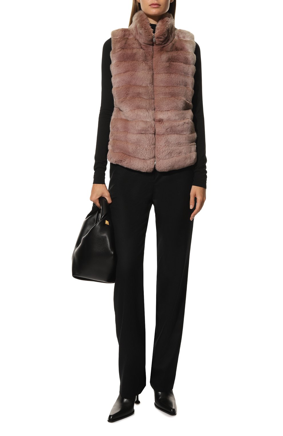 Жилет из кашемира и меха шиншиллы LORO PIANA, арт. FAF3985, фото 2