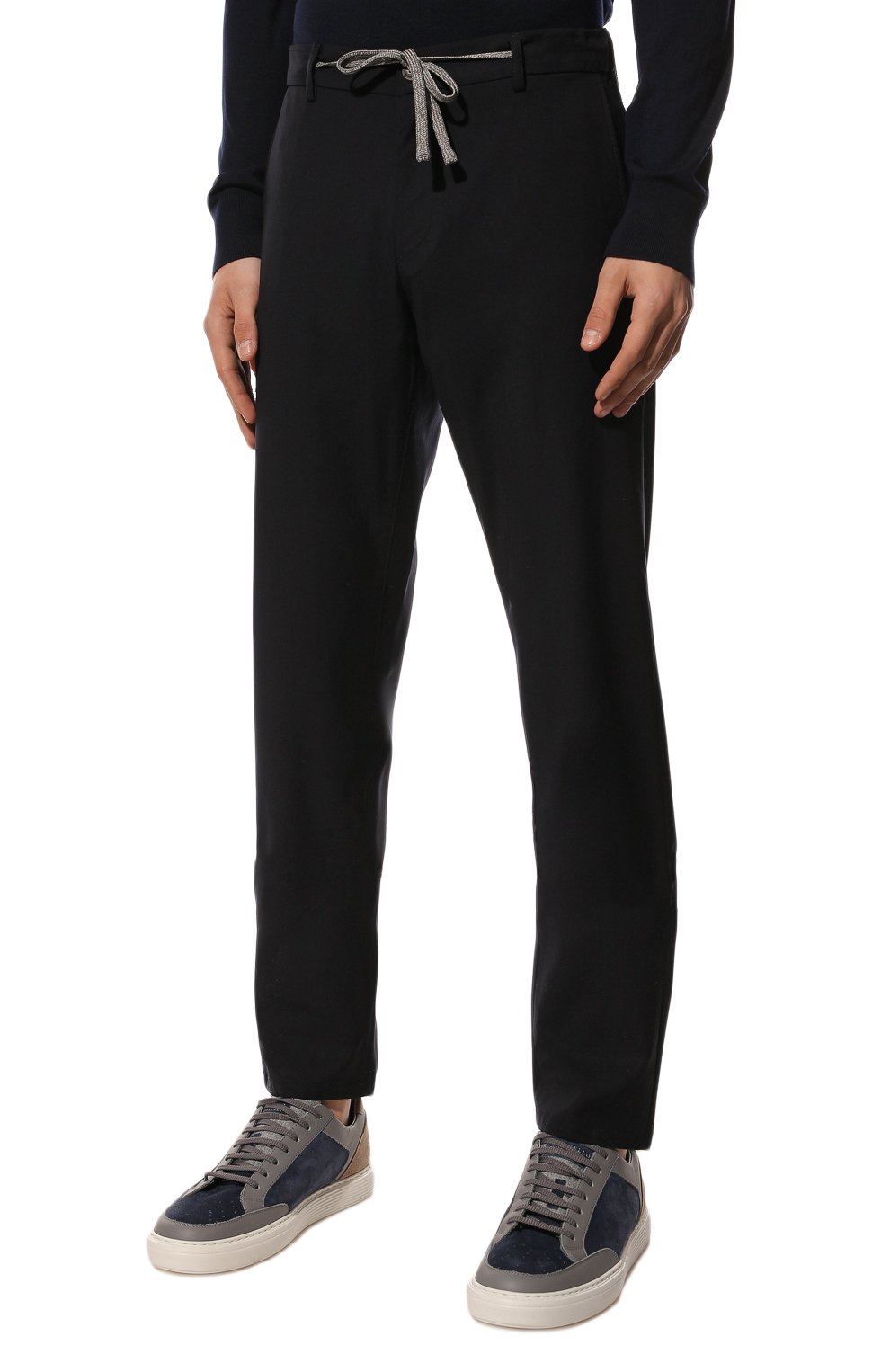 Шерстяные брюки CANALI темно-синего цвета по цене 49800 руб., арт. V1659/AR03652, фото 3 Шерстяные брюки CANALI, арт. V1659/AR03652, фото 3