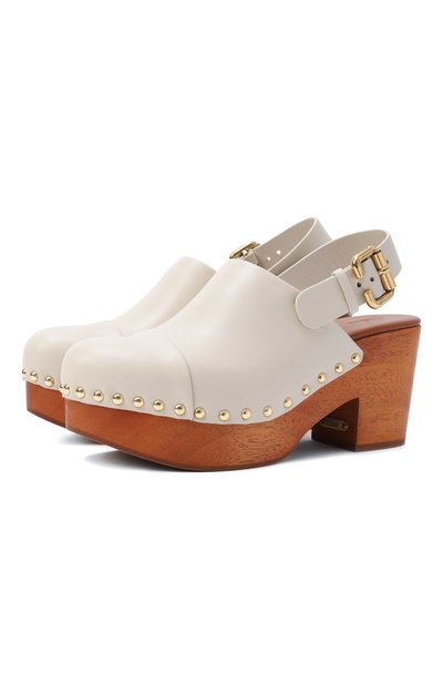 Женские кожаные сабо jeanette CHLOÉ, арт. CHC25U10VLT