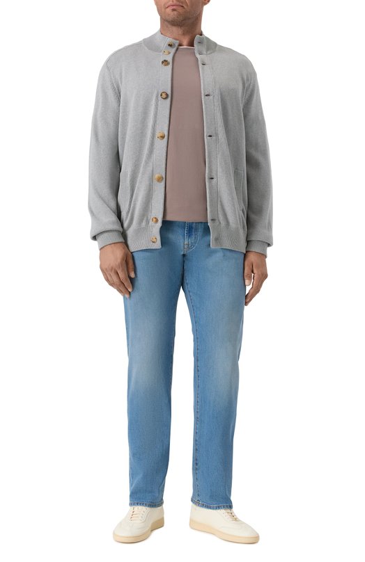 Хлопковая футболка Brunello Cucinelli M0B137427W Бежевый  M0B137427W Фото 2