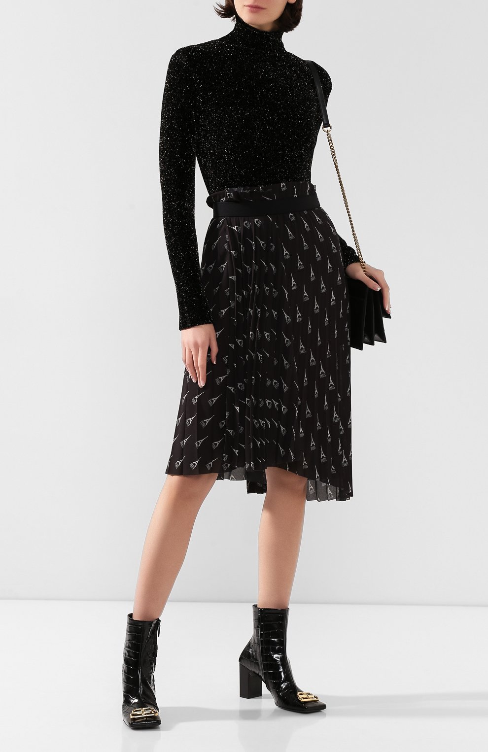 Кожаные ботильоны double square bb BALENCIAGA, арт. 591099/WA9D1, фото 2