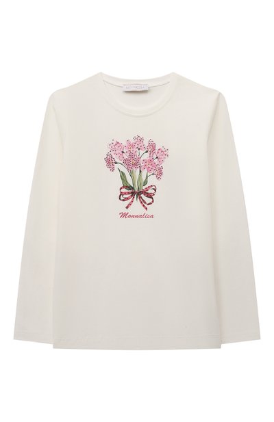 Хлопковый лонгслив MONNALISA, арт. 19B612, фото 1