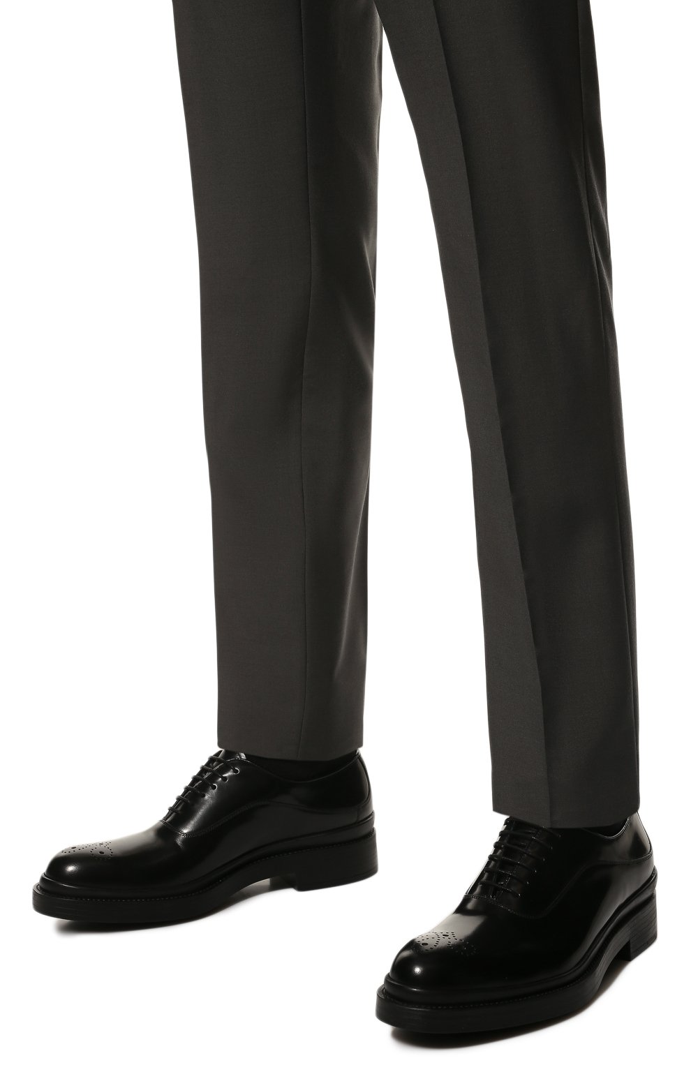 Кожаные оксфорды PRADA, арт. 2EG188-055-F0002-G001, фото 3