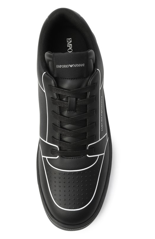Кожаные кеды Emporio Armani EM002852/AF18014 Чёрный  EM002852/AF18014 Фото 6
