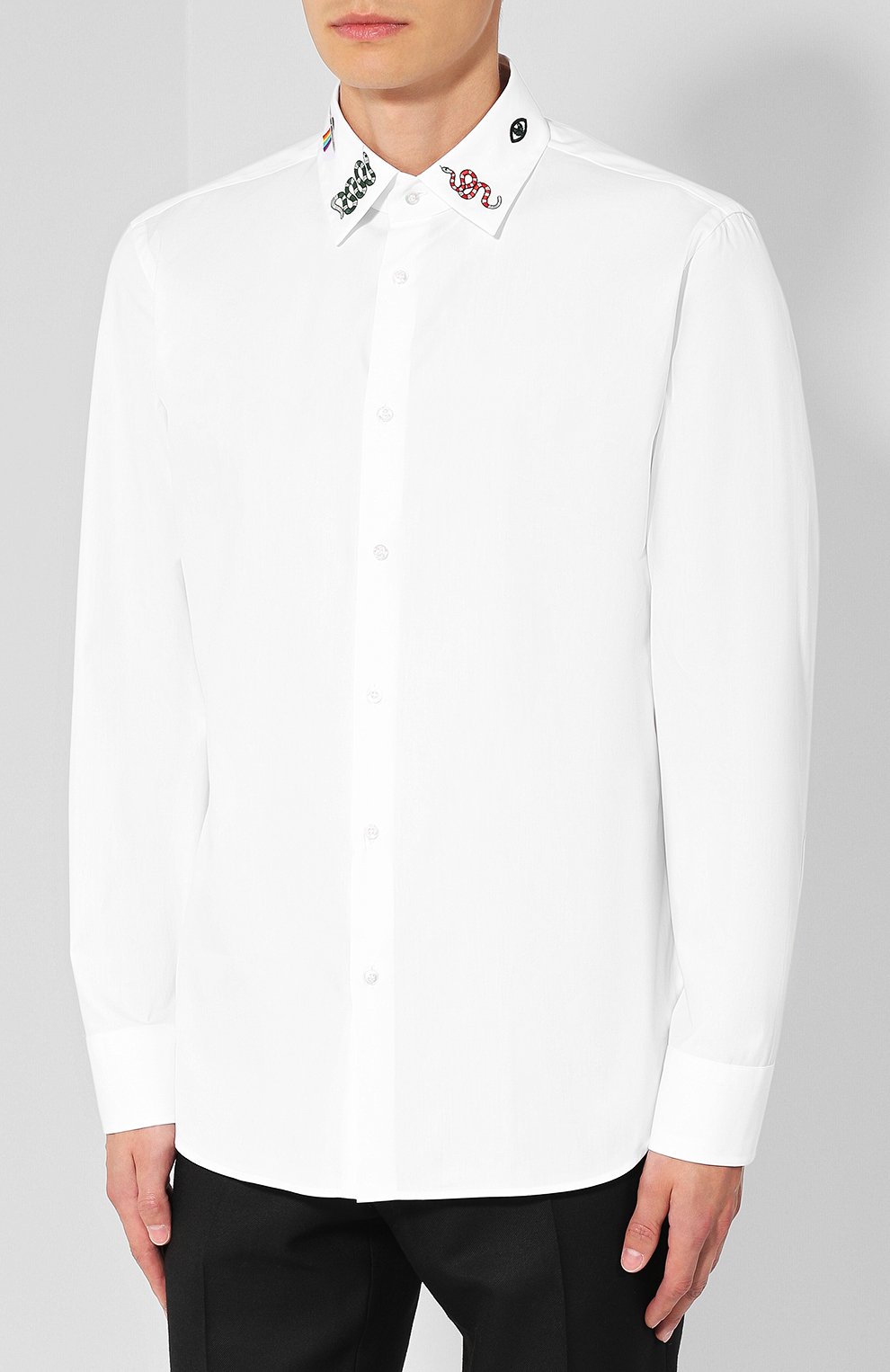 Хлопковая руб ашка с воротником кент GUCCI, арт. 523500/Z341L, фото 3