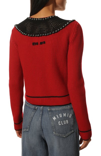 Шерстяной кардиган MIU MIU, арт. MMF555-1Z3M-F0011, фото 4