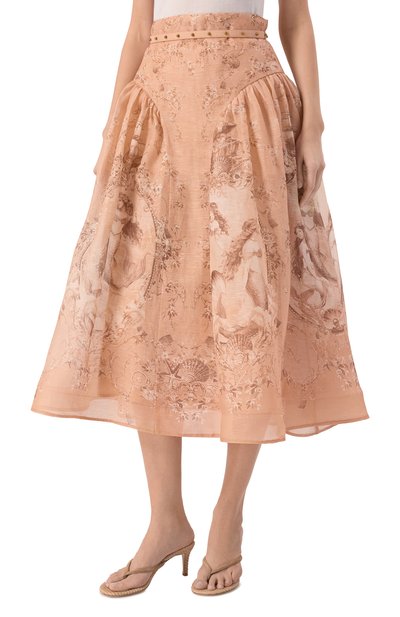 Юбка изо льна и шелка ZIMMERMANN, арт. 6915SC261, фото 3