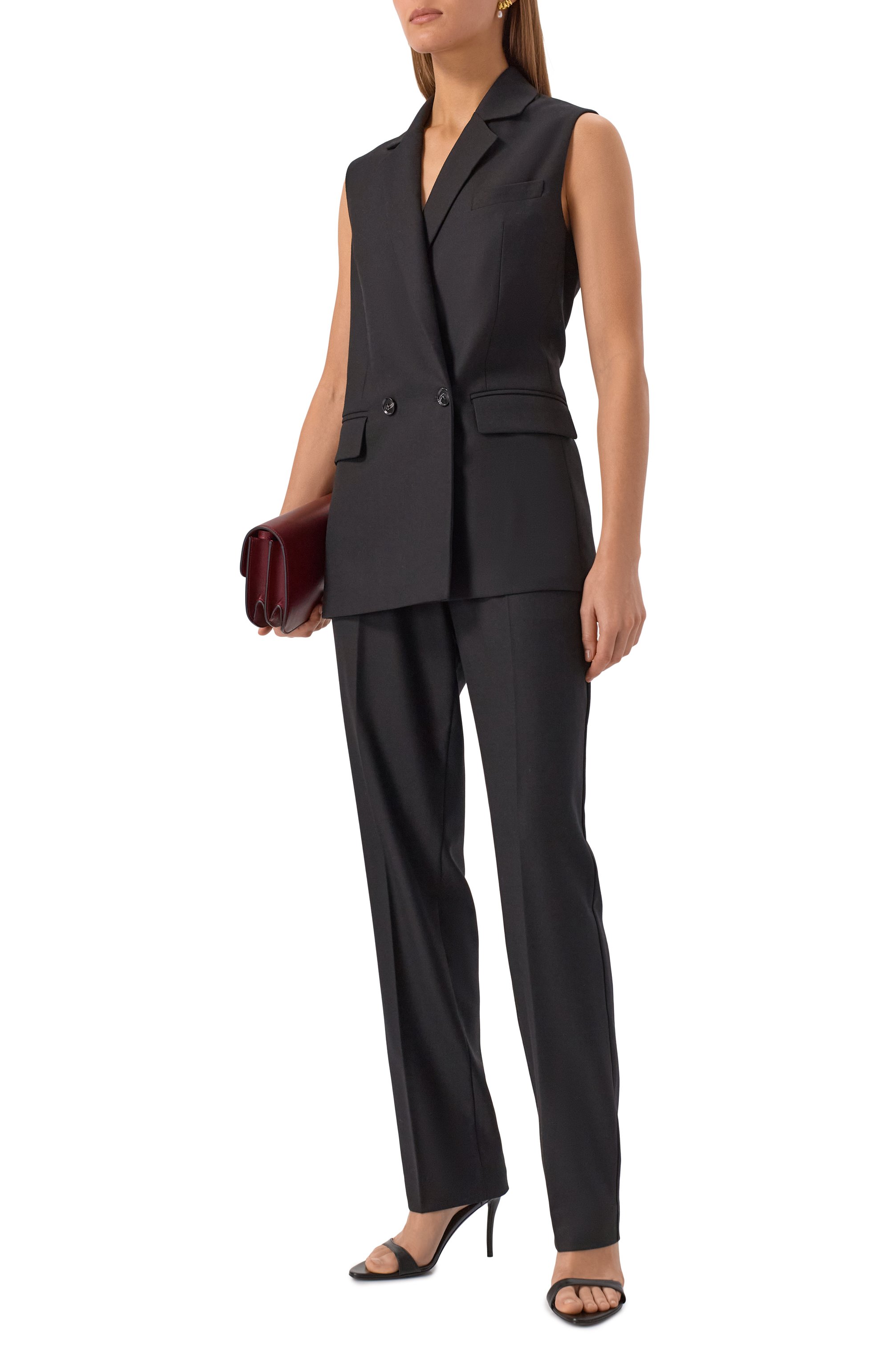 Брюки SEVEN LAB черного цвета по цене 20580 руб., арт. 225-S-W-13-90-076, фото 2 Брюки SEVEN LAB, арт. 225-S-W-13-90-076, фото 2