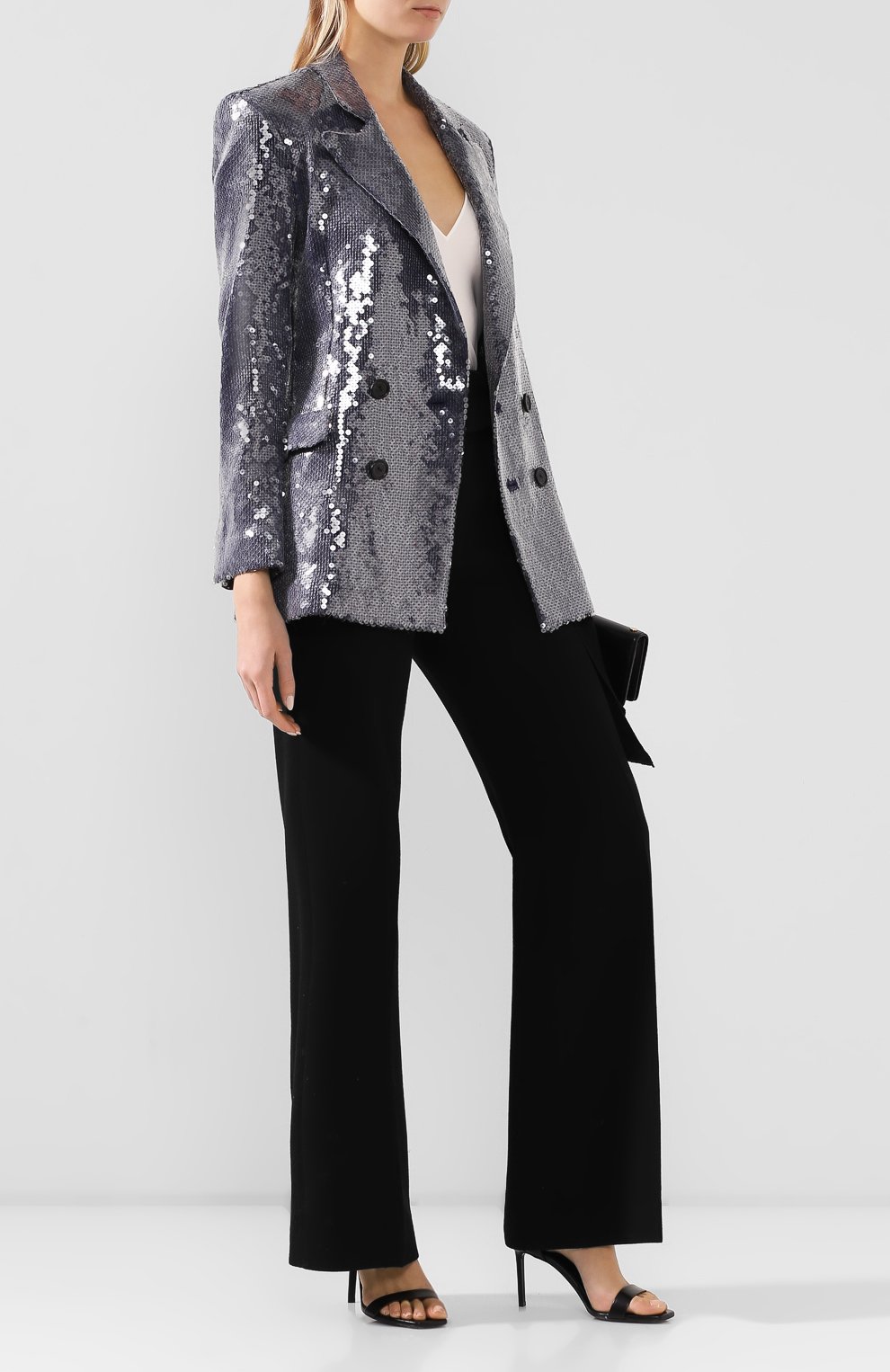Жакет с пайетками ROLAND MOURET синего цвета по цене 216500 руб., арт. SS20/S0451/F0414, фото 2 Жакет с пайетками ROLAND MOURET, арт. SS20/S0451/F0414, фото 2