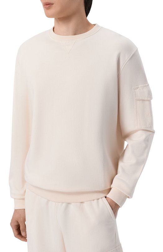 Хлопковый свитшот MC2 Saint Barth CST0001-00095L/CHESTER Кремовый  CST0001-00095L/CHESTER Фото 3