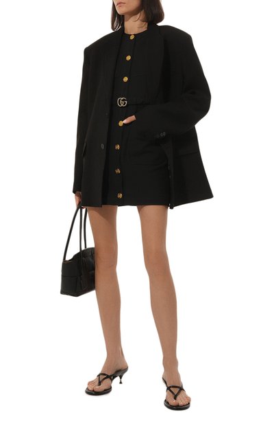 Платья из шелка и шерсти GUCCI черного цвета по цене 331200 руб., арт. 609245 Z8AH7, фото 2 Платья из шелка и шерсти GUCCI, арт. 609245 Z8AH7, фото 2