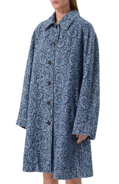 Джинсовое пальто DRIES VAN NOTEN голубого цвета по цене 121000 руб., арт. 262-130204/4407, фото 3 Джинсовое пальто DRIES VAN NOTEN, арт. 262-130204/4407, фото 3