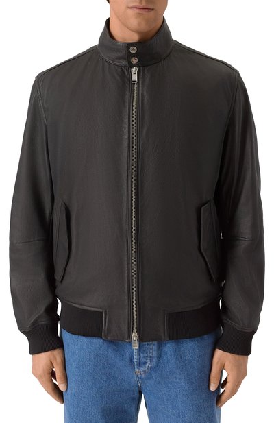 Кожаный бомбер BOSS, арт. 50543899, фото 3