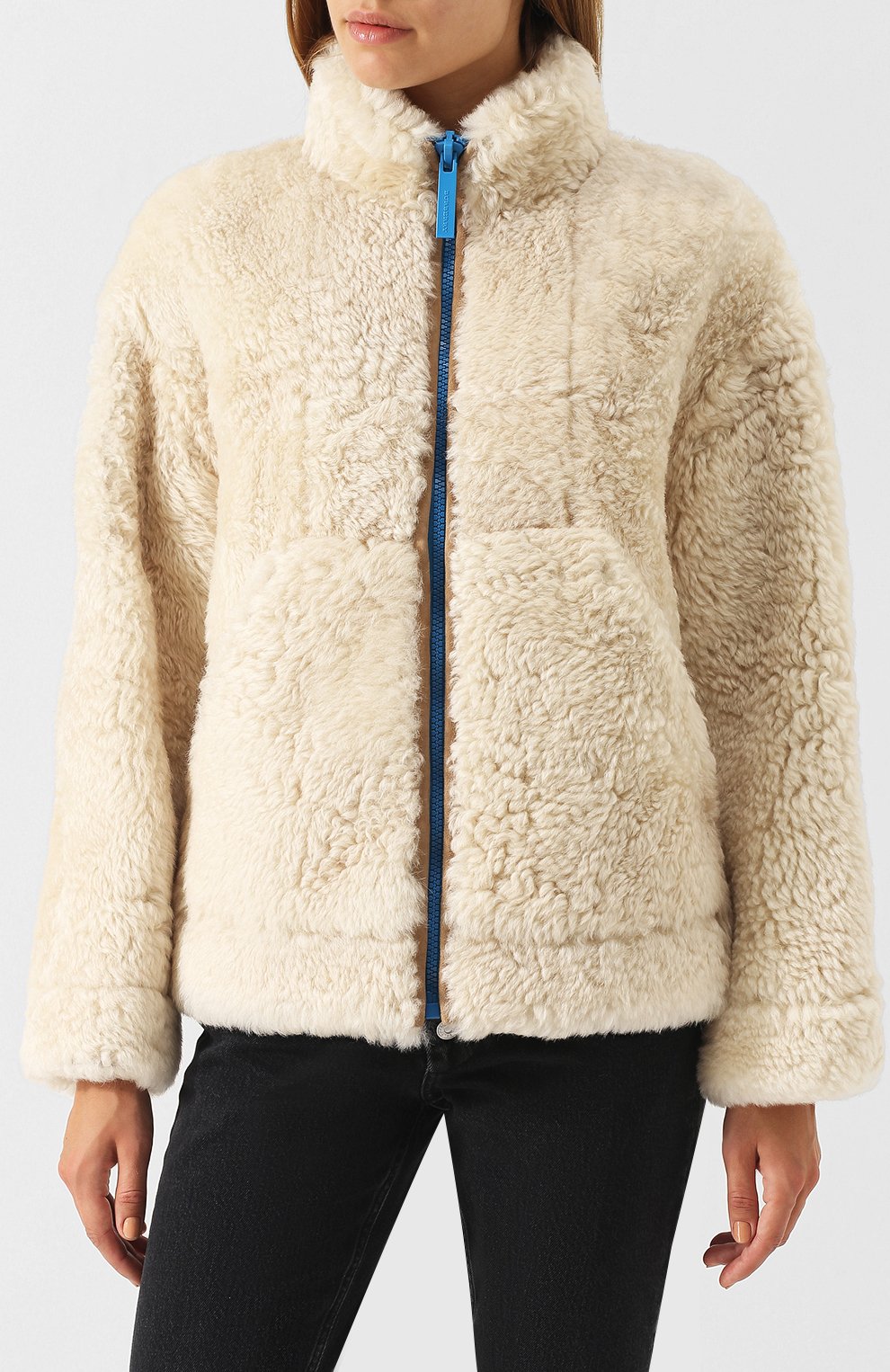 Укороченное меховое пальто из овчины BURBERRY, арт. 8002349, фото 3