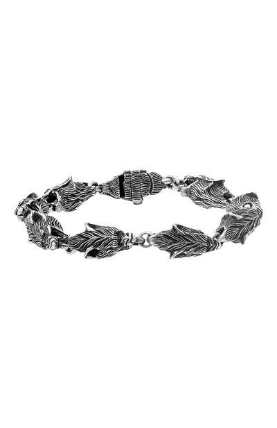 Браслет волки GL JEWELRY серебряного цвета по цене 78430 руб., арт. GL400013-S97-215, фото 1 Браслет волки GL JEWELRY, арт. GL400013-S97-215, фото 1
