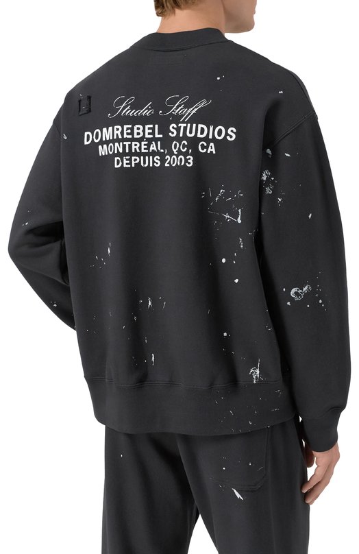 Хлопковый свитшот DOMREBEL M STAFF SWEATSHIRT Серый  M STAFF SWEATSHIRT Фото 4