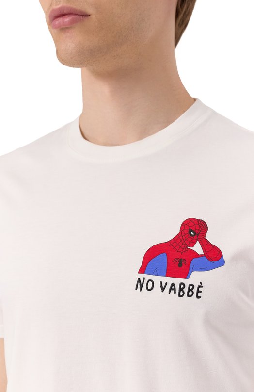 Хлопковая футболка MC2 Saint Barth STBM TSHIRT MAN/00007H Белый  STBM TSHIRT MAN/00007H Фото 5