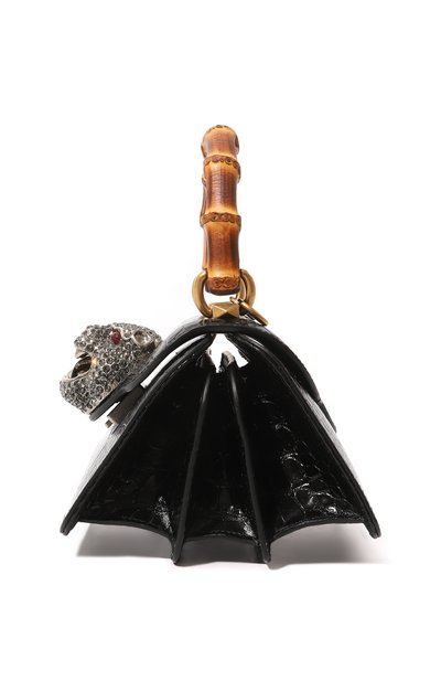 Сумка thiara из кожи аллигатора GUCCI черного цвета по цене 2671200 руб., арт. 488667 EV4AY, фото 4 Сумка thiara из кожи аллигатора GUCCI, арт. 488667 EV4AY, фото 4