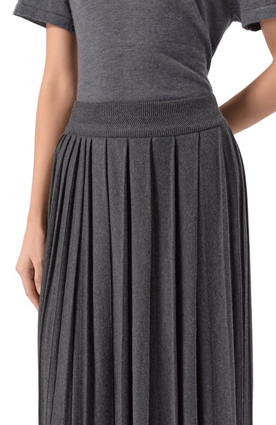 Юбка из шелка и кашемира FREEAGE серого цвета по цене 89540 руб., арт. W26.SK036.6030.991, фото 5 Юбка из шелка и кашемира FREEAGE, арт. W26.SK036.6030.991, фото 5