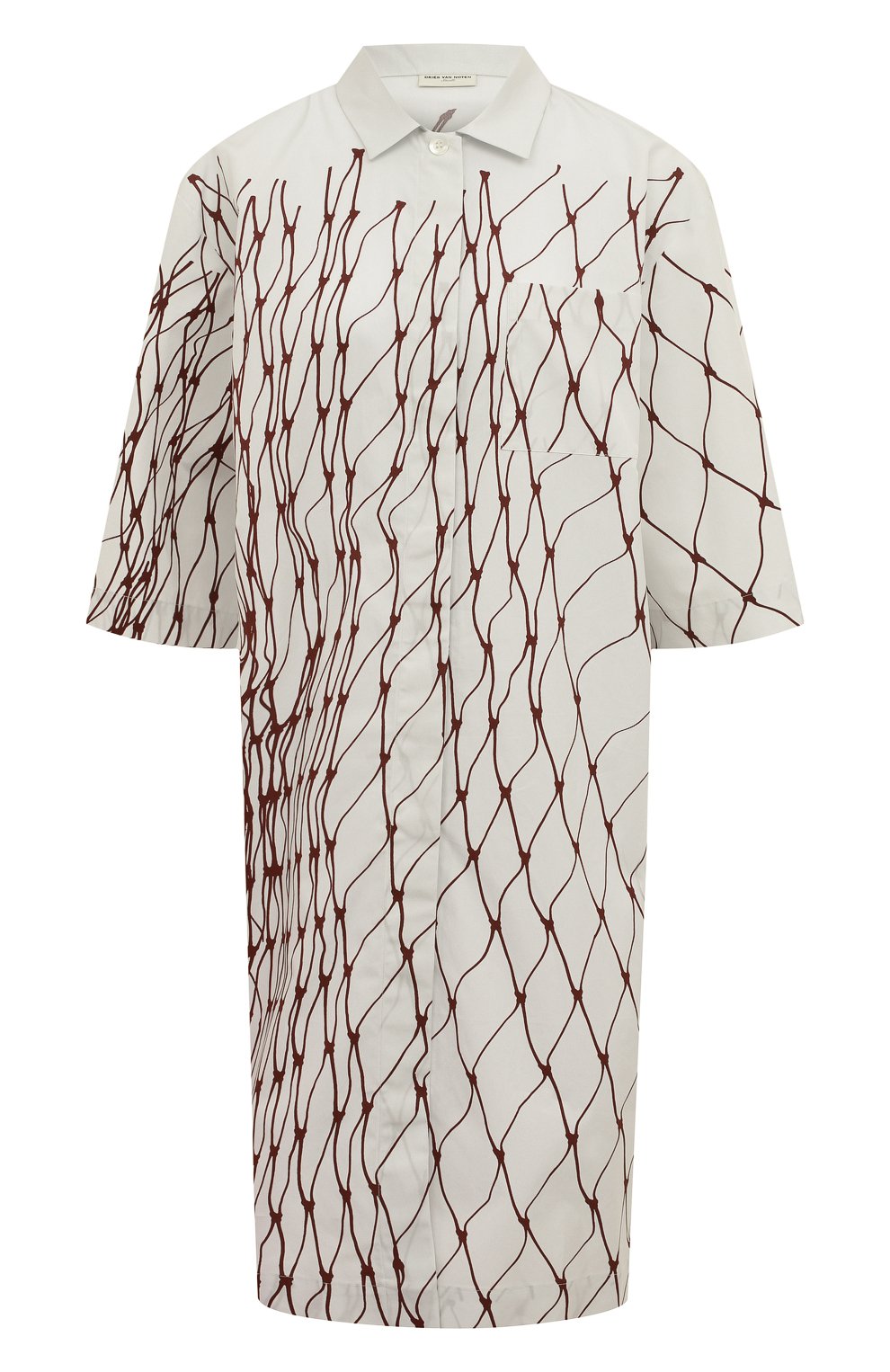 Хлопковое платье DRIES VAN NOTEN белого цвета по цене 71950 руб., арт. 221-011070-4100, фото 1 Хлопковое платье DRIES VAN NOTEN, арт. 221-011070-4100, фото 1