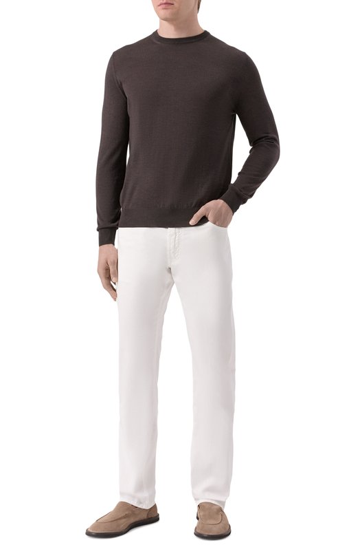 Хлопковые брюки Stefano Ricci MST41B0150/T0182 Белый  MST41B0150/T0182 Фото 2