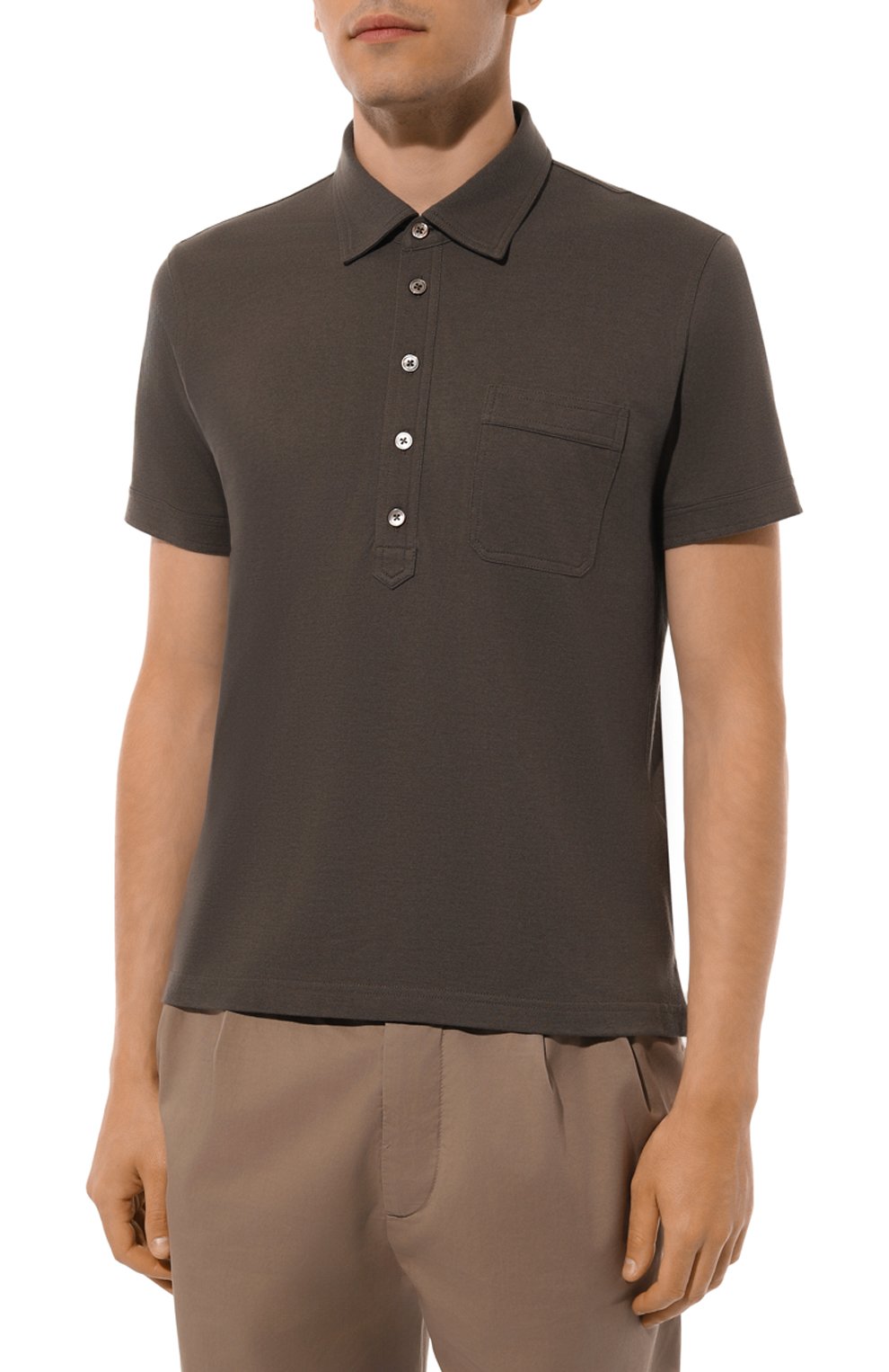 Поло из хлопка и шелка TOM FORD, арт. JMC003/JPS004, фото 3
