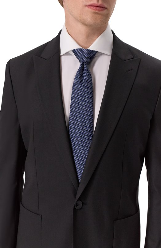Шелковый галстук Giorgio Armani GM000800/TE16560 Синий  GM000800/TE16560 Фото 2