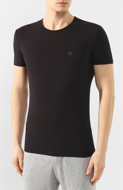 Хлопковая футболка с круглым вырезом ZEGNA, арт. N2M200010, фото 3