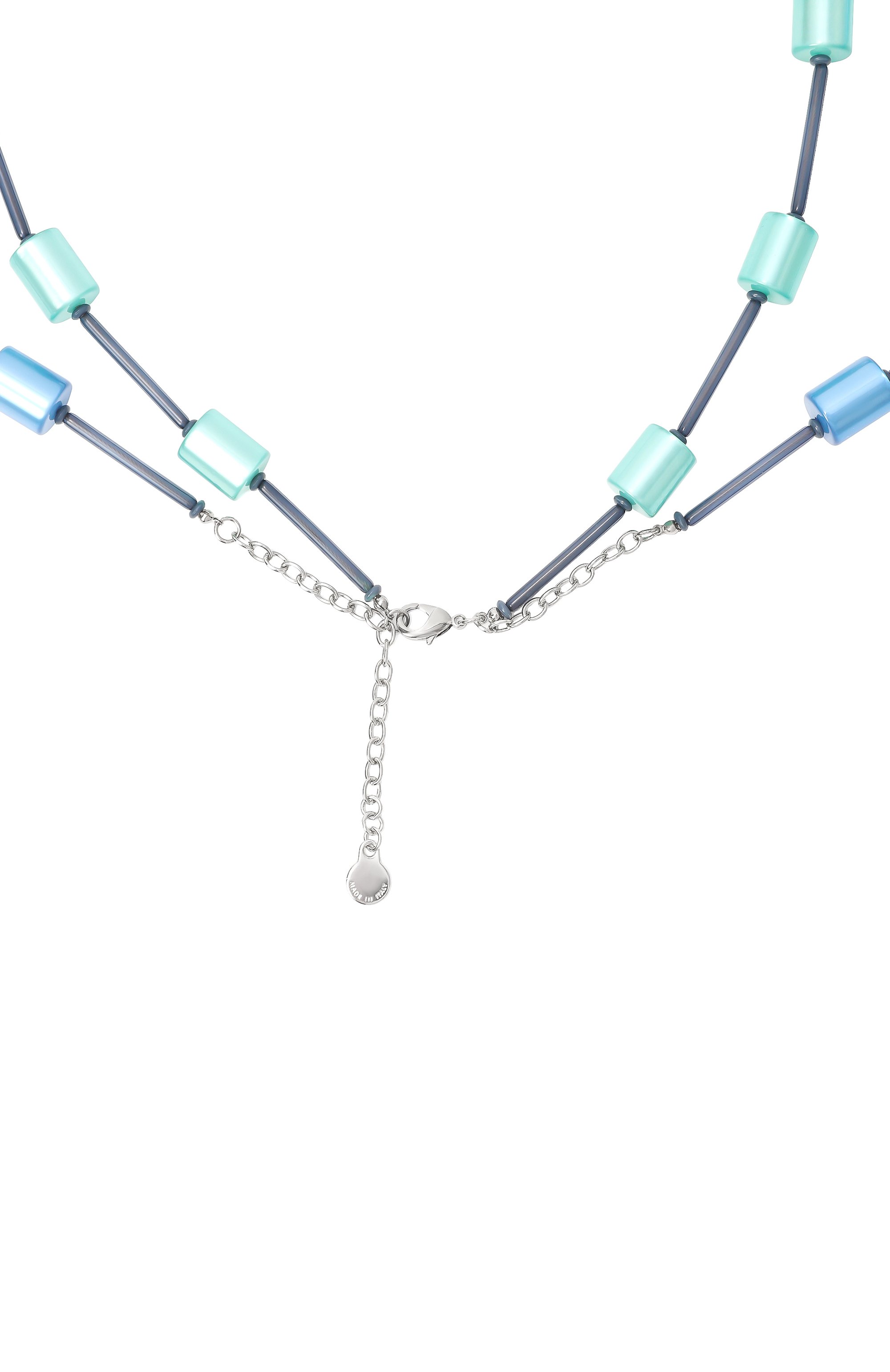 Колье EMPORIO ARMANI бирюзового цвета по цене 35150 руб., арт. EW001797 AF15490, фото 4 Колье EMPORIO ARMANI, арт. EW001797 AF15490, фото 4