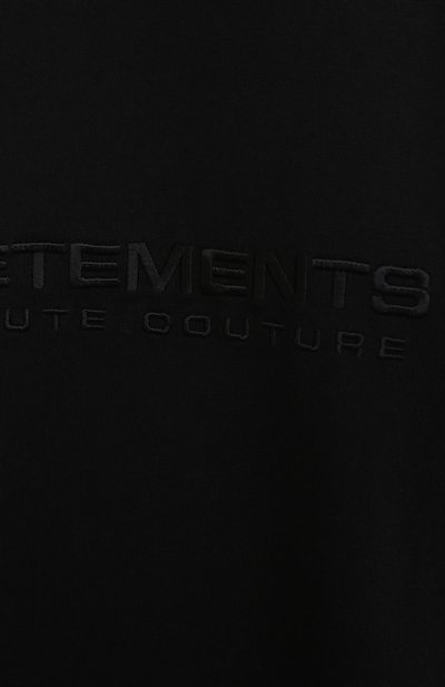 Хлопковое платье VETEMENTS черного цвета по цене 49350 руб., арт. WE51DR845B 1610/BLACK, фото 5 Хлопковое платье VETEMENTS, арт. WE51DR845B 1610/BLACK, фото 5