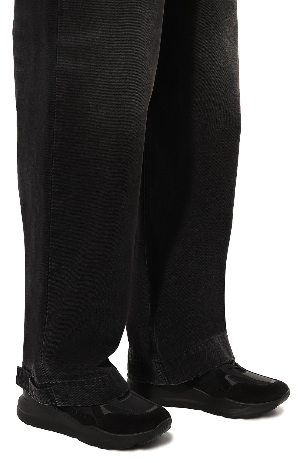 Комбинированные кроссовки BURBERRY черного цвета по цене 76550 руб., арт. 8071851, фото 3 Комбинированные кроссовки BURBERRY, арт. 8071851, фото 3