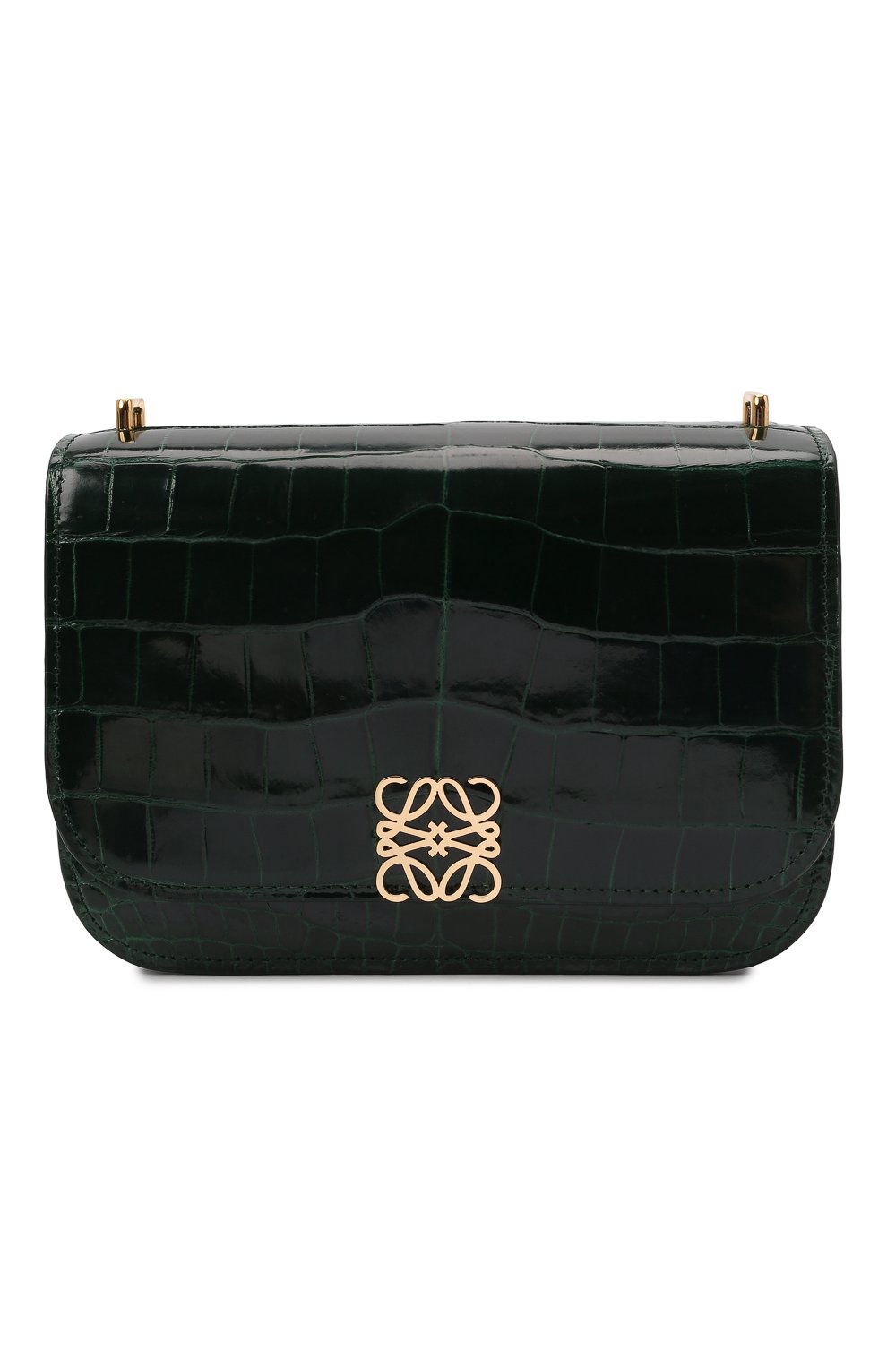 Сумка goya из кожи крокодила LOEWE темно-зеленого цвета по цене 2090000 руб., арт. A896N09X03/CP0R, фото 1 Сумка goya из кожи крокодила LOEWE, арт. A896N09X03/CP0R, фото 1