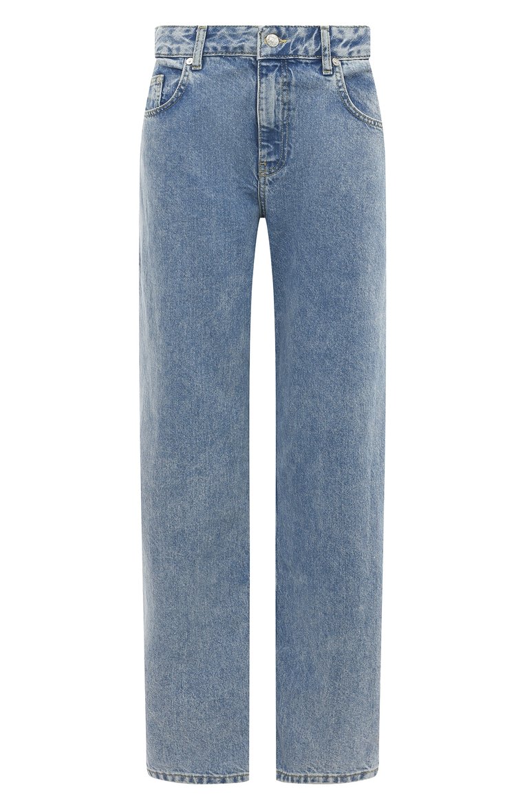Женские джинсы M05CH1NO JEANS голубого цвета, арт. A0324/3236 | Фото 1 (Материал внешний: Хлопок, Деним; Длина (�брюки, джинсы): Стандартные; Стили: Кэжуэл; Кросс-КТ: Деним; Силуэт Ж (брюки и джинсы): Прямые; Автоматизация ТО: Проставлено; Автоматизация состава: Проставлено)