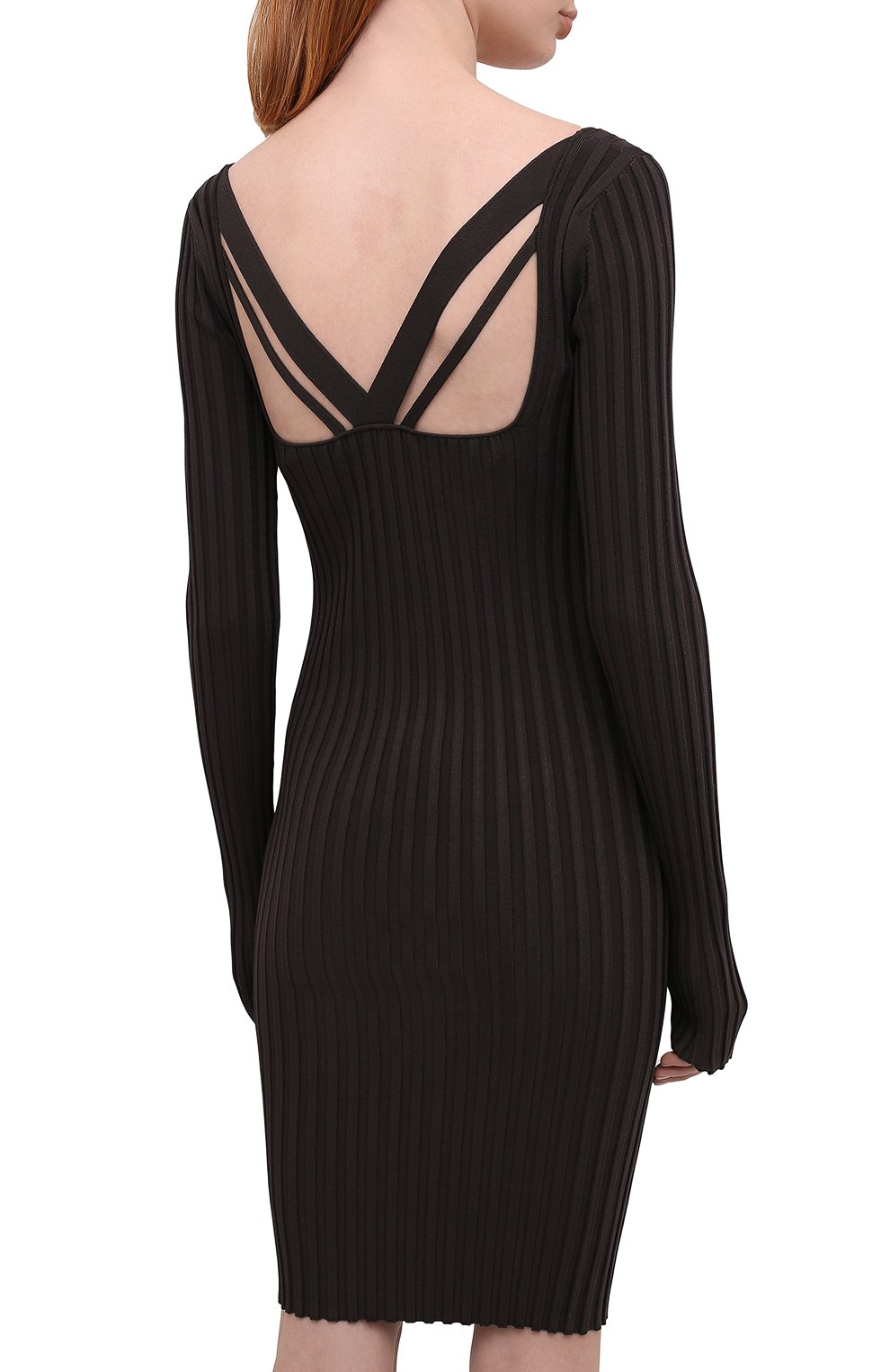 Платье HELMUT LANG коричневого цвета по цене 41050 руб., арт. K07HW708, фото 4 Платье HELMUT LANG, арт. K07HW708, фото 4