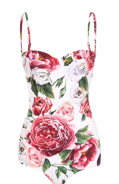 Женский слитный купальник с цветочным принтом DOLCE & GABBANA, арт. 09A13J/FPGY9