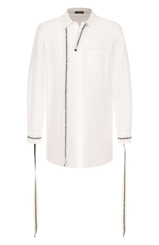 Хлопковая рубашка Ann Demeulemeester B0012776/FA026 Белый B0012776/FA026