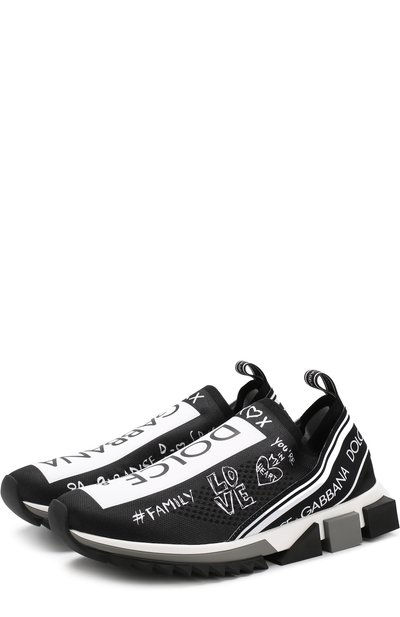 Текстильные кроссовки sorrento с логотипом бренда DOLCE & GABBANA черного цвета по цене 83750 руб., арт. CS1595/AV005, фото 1 Текстильные кроссовки sorrento с логотипом бренда DOLCE & GABBANA, арт. CS1595/AV005, фото 1